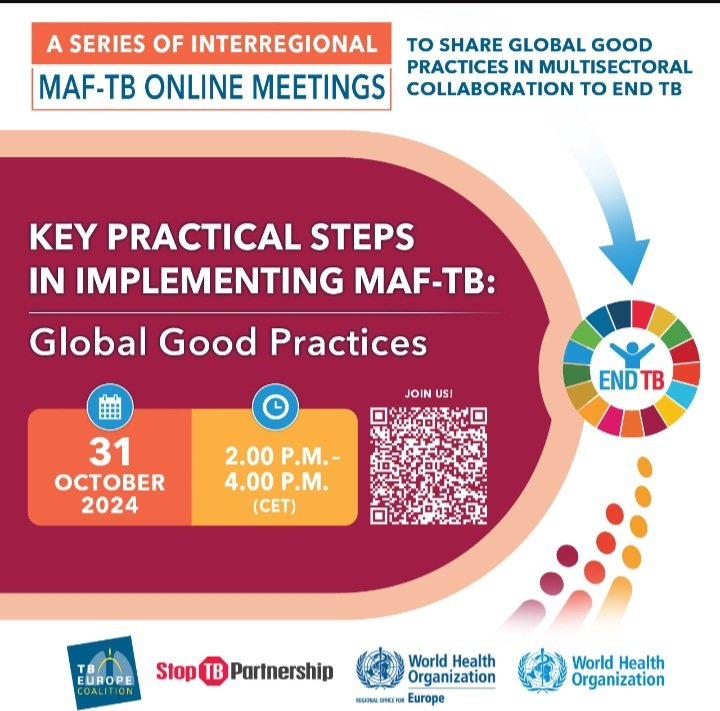 Evangelist Roger Paul K. Rwamushanju (@rogerpaulk) on Twitter photo #MAFTB Join the WHO <a href="/GlobalTB/">Global TB Program</a> for an interregional online meeting!
Key Practical Steps in Implementing MAF-TB: Global Good Practices
When: 31 October 2024, 14:00H – 16:00H CET <a href="/WHO/">World Health Organization (WHO)</a>, <a href="/UgandaKal/">KAL CONSORTIUM UGANDA</a> <a href="/TerezaKasaeva/">Tereza Kasaeva</a> <a href="/HMonica_Dias/">Hannah Monica Yesudian Dias</a> #MAFTB Join the WHO <a href="/GlobalTB/">Global TB Program</a> for an interregional online meeting!
Key Practical Steps in Implementing MAF-TB: Global Good Practices
When: 31 October 2024, 14:00H – 16:00H CET <a href="/WHO/">World Health Organization (WHO)</a>, <a href="/UgandaKal/">KAL CONSORTIUM UGANDA</a> <a href="/TerezaKasaeva/">Tereza Kasaeva</a> <a href="/HMonica_Dias/">Hannah Monica Yesudian Dias</a>