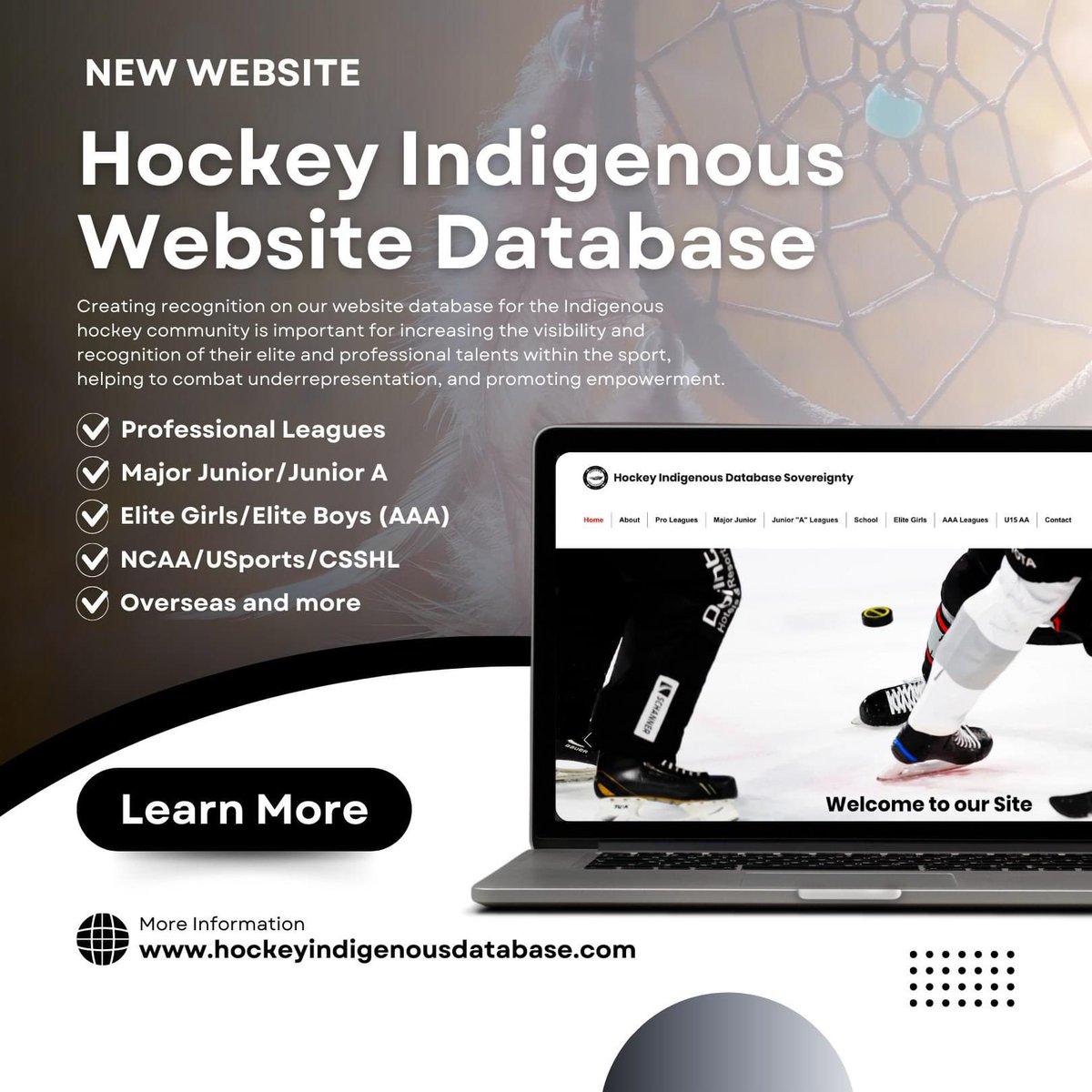 🏒 Exciting News! Our new website is live! Check out our Hockey Indigenous Database, which is dedicated to celebrating Indigenous players in the hockey world. Dive into history, discover rising stars, and join our community.

Link: hockeyindigenousdatabase.com