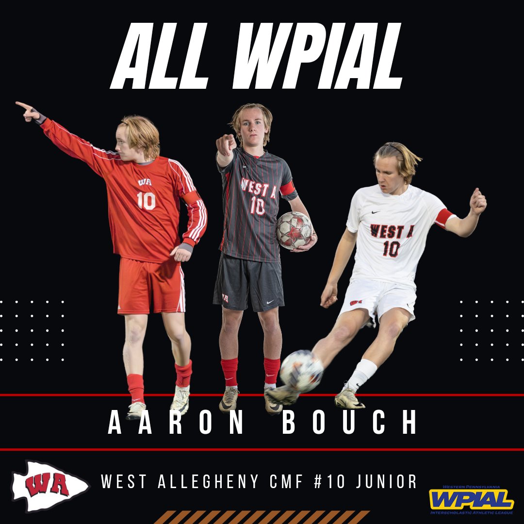 WestABoysSoccer's tweet photo. Congratulations #10 Junior CMF Aaron Bouch on being named to the ALL WPIAL TEAM!
#congratulations #allwpial #wpialsoccer #WestASoccer #westalleghenysoccer #westalleghenyboyssoccer #WestA #westallegheny https://t.co/7BBnG7FH2l