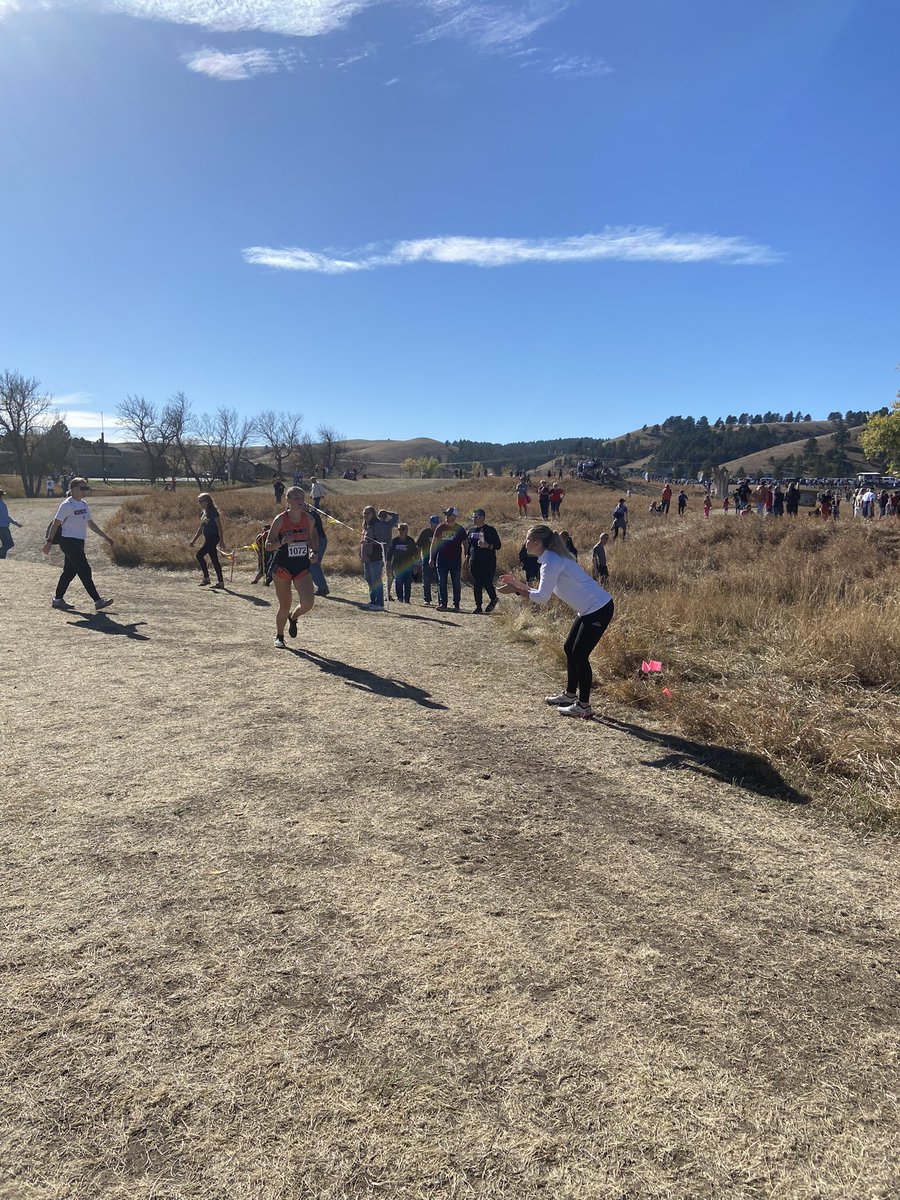 HuronTigerAD's tweet photo. #hurontigers Girls Cross Country finished their season at Hart Ranch near Rapid City today. https://t.co/muHVaNwfBG