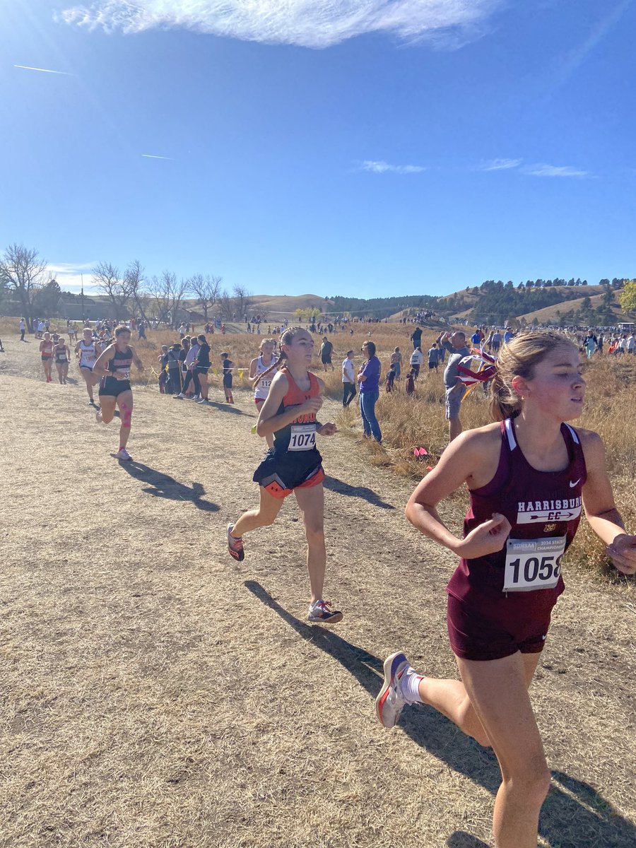 HuronTigerAD's tweet photo. #hurontigers Girls Cross Country finished their season at Hart Ranch near Rapid City today. https://t.co/muHVaNwfBG