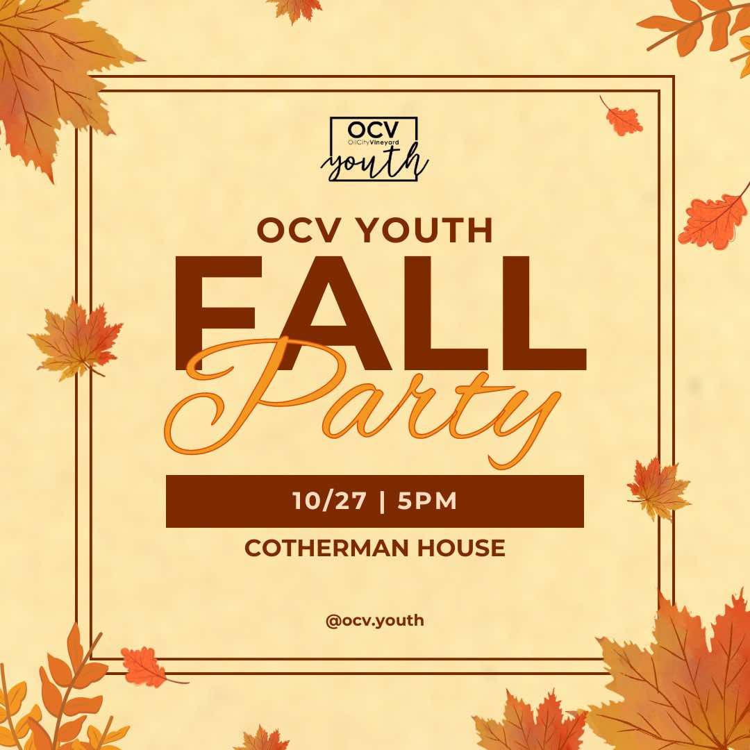 OcvOil's tweet photo. Don't forget--The 7th annual OCV Youth fall party is tomorrow from 5-7 at the Cotherman house.
If cider, chili, a campfire, pumpkin golf, and an array of fall-themed games sound good to you, and you are a student in grades 6-12, you don't want to miss it. Bring friends! https://t.co/BQTZ5muIXC
