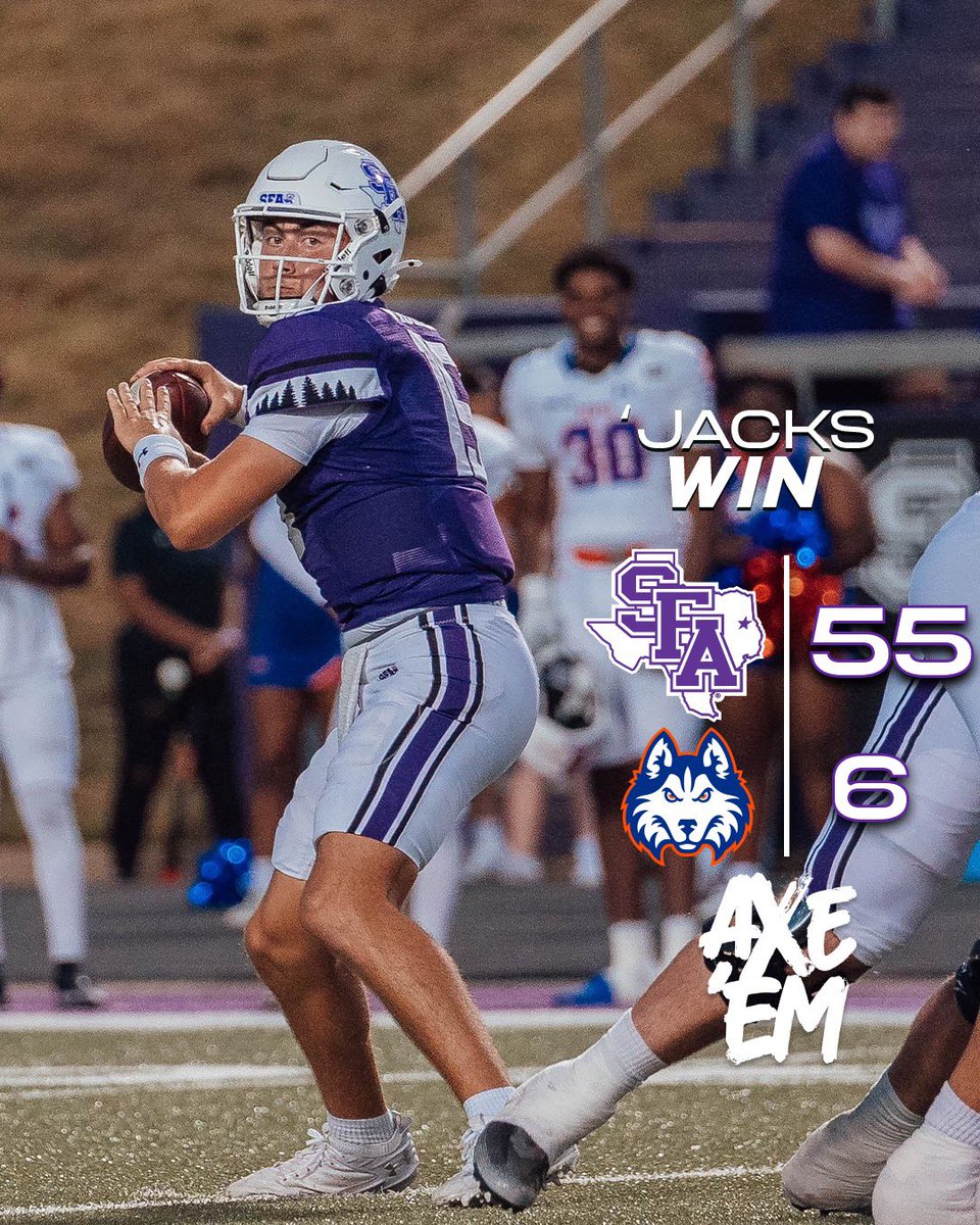 Lumberjack Football (@sfa_football) on Twitter photo RAISE THE AXE! 🪓
All bark, no bite 😅
#AxeEm x #EastTexasTough RAISE THE AXE! 🪓
All bark, no bite 😅
#AxeEm x #EastTexasTough