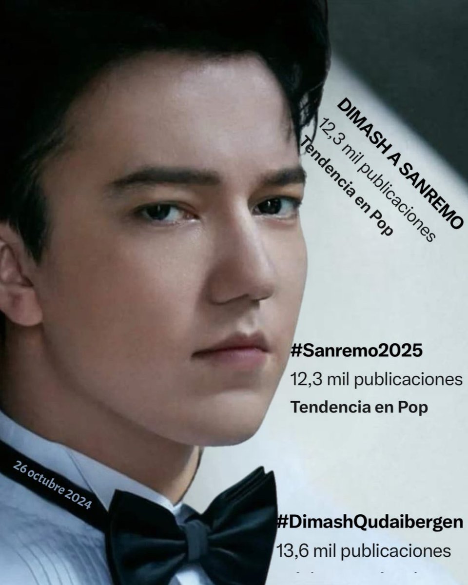 DiDearsHispanos's tweet photo. Con su música, #DimashQudaibergen no sólo trae paz a nuestros corazones, sino que contribuye a restaurar el mundo. 

Respetuosamente quedamos en espera de su respuesta @SanremoRai y considere a @dimash_official como anfitrión. 

DIMASH A SANREMO 
#Sanremo2025 https://t.co/GhxOKMfVkc