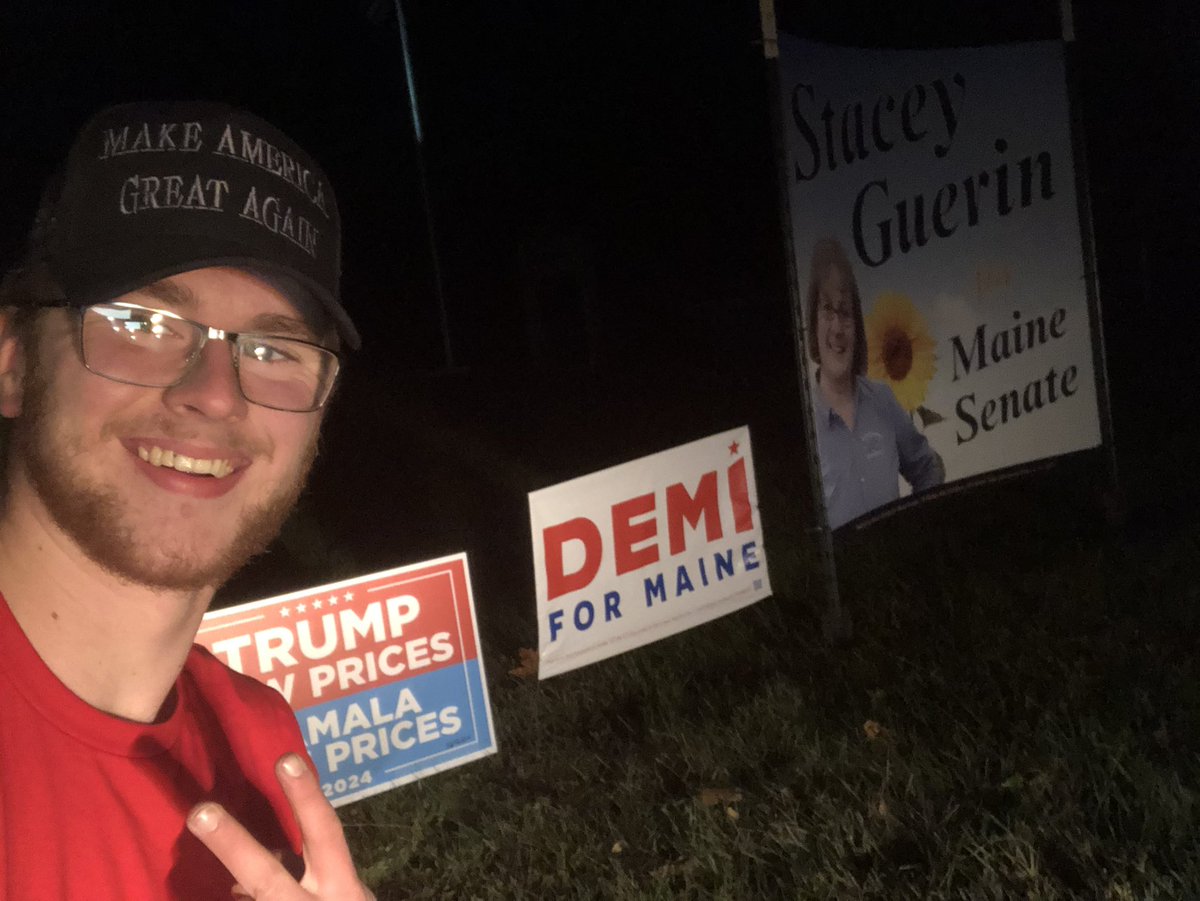 TheBridge_SamBridges (@thebridge_samb) on Twitter photo CANVASSING Piscataquis, SIGN PLACEMENT & Bangor CANVASSING with <a href="/MaineCR/">Maine College Republicans</a>, <a href="/CRNC/">College Republicans</a> & <a href="/seabritt/">Courtney Hope Britt</a>
It’s been WICKED helping make sure that we change the majority in Augusta & elect <a href="/AustinTheriault/">Austin Theriault</a> to congress, <a href="/DemiforSenate/">Dr. Demi Kouzounas</a> & <a href="/realDonaldTrump/">Donald J. Trump</a>. #MAGA #MEpolitics CANVASSING Piscataquis, SIGN PLACEMENT & Bangor CANVASSING with <a href="/MaineCR/">Maine College Republicans</a>, <a href="/CRNC/">College Republicans</a> & <a href="/seabritt/">Courtney Hope Britt</a>
It’s been WICKED helping make sure that we change the majority in Augusta & elect <a href="/AustinTheriault/">Austin Theriault</a> to congress, <a href="/DemiforSenate/">Dr. Demi Kouzounas</a> & <a href="/realDonaldTrump/">Donald J. Trump</a>. #MAGA #MEpolitics