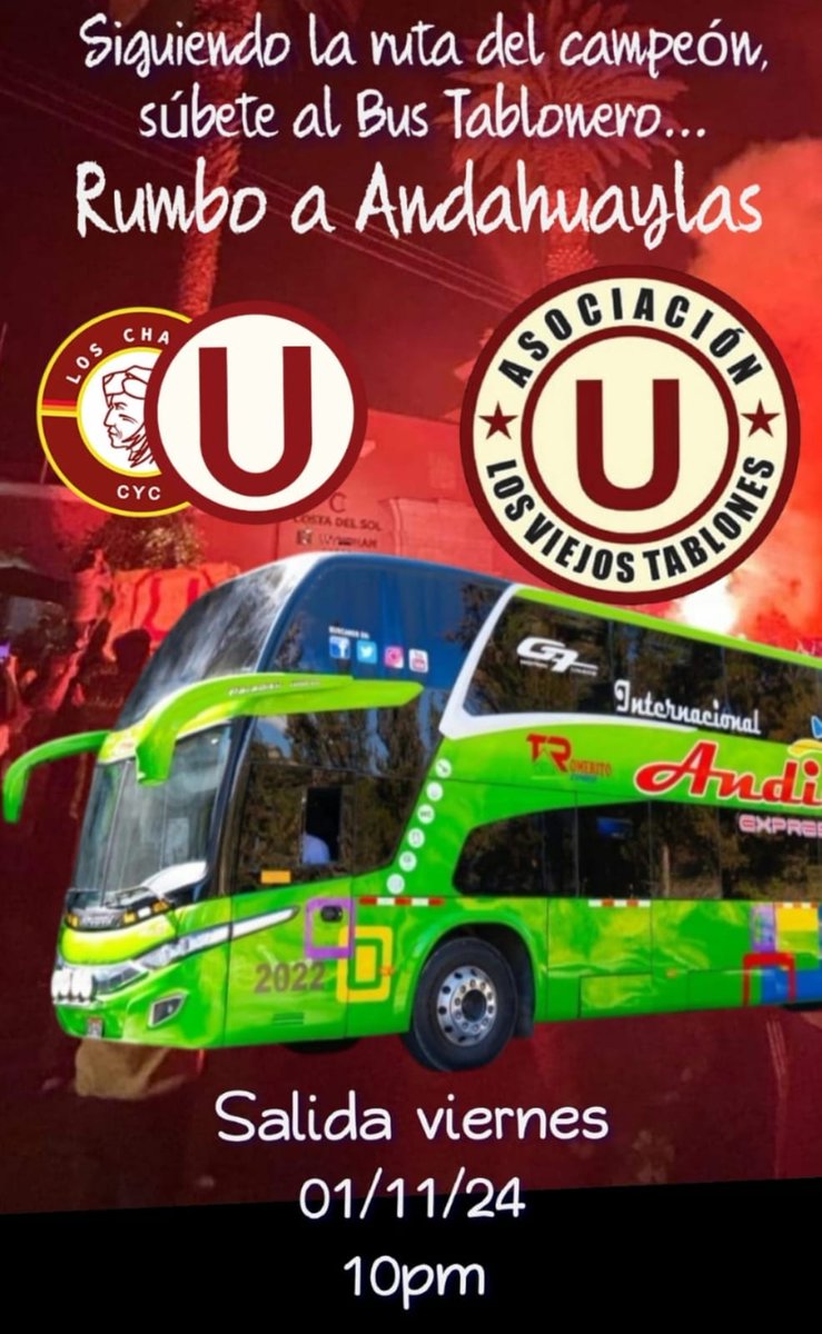 250 ida y vuelta
Sale el viernes 8pm de Atocongo
Regresamos domingo 9pm

El lunes se paga el 50% para separar

Lo mejor el bus estará a disposición,  si no consiguen hotel , el sabado pueden dormir en el bus