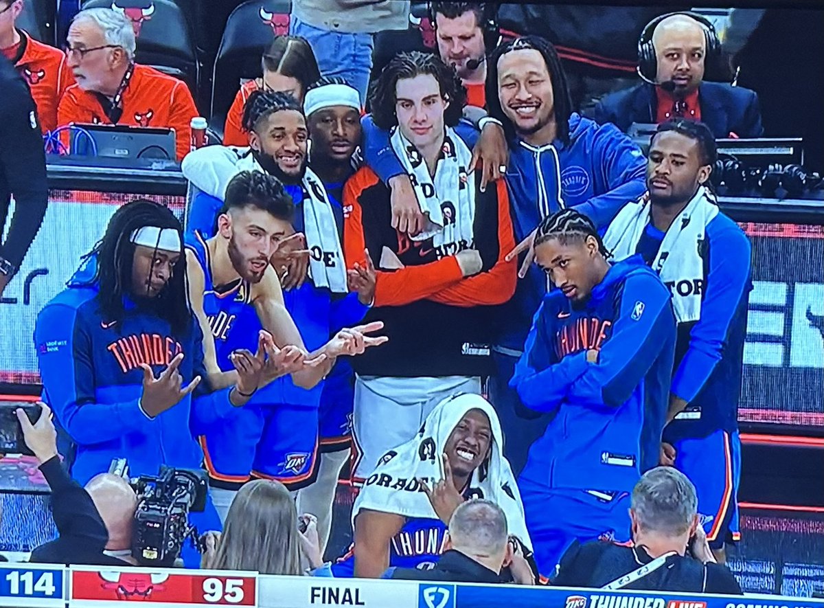 OKC squad + Josh Giddey group pic.