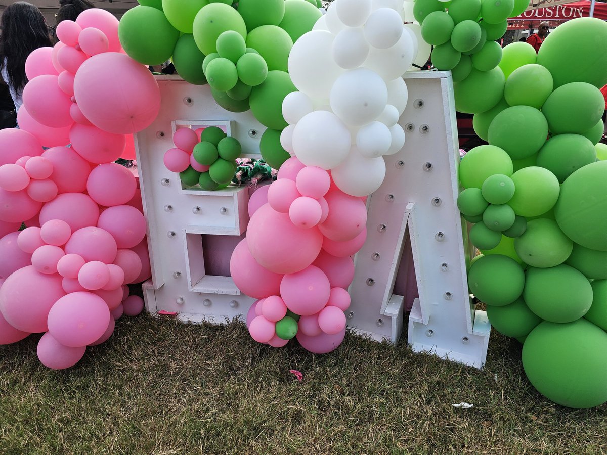 SayitSavoy's tweet photo. Happy Homecoming @UHouston
It's year 19 for the 27 Elements of Envy! #RealPretty @UHAKAs 55 years of running the yard! 💗💚 https://t.co/FoKCK0jOI2