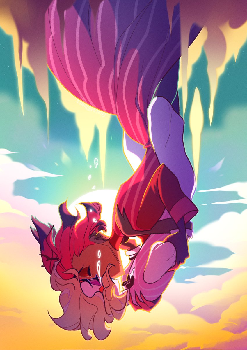 If i could forget a fic to reread to again for the first time, would be <a href="/radiaurapple/">CyberWords</a>'s Lucid Dreams of New Orleans 🥺 

based off the falling scene!

#radioapple #hazbinhotel