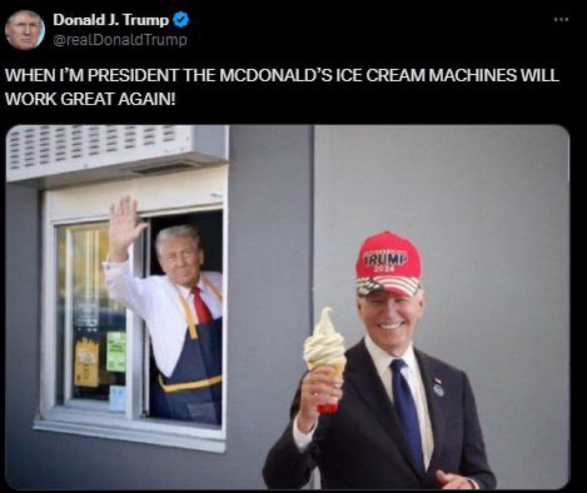 <a href="/wallstreetbets/">WallStreetBets</a> Yup Trump confirms it 👌 

<a href="/MMICMGA/">MAKE MCDONALD’S ICE CREAM MACHINES GREAT AGAIN</a>

0x9dcb97df22556957a9048f8cc9acaed8e09459bf