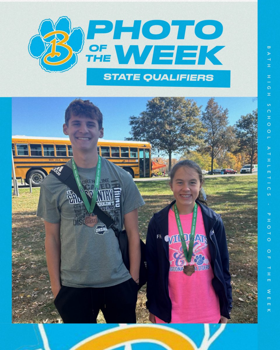 gobathwildcats's tweet photo. State Cross Country Qualifiers!!!  Jacob Wireman finished 16th and Penny Francis finished 13th at the Regional meet today. https://t.co/9uDiFqtHiv