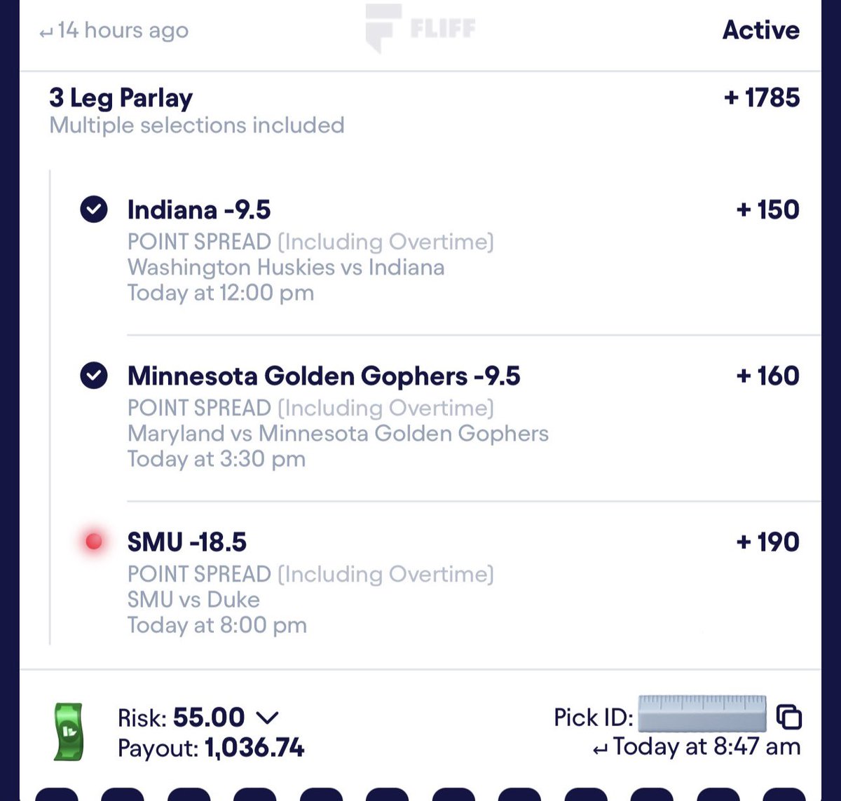 Sports By Dustin (@sportsbydustin) on Twitter photo F it.
Didn’t get to tweet this one out, so if it hits I’ll give away 1 Free Month of <a href="/DGFantasy/">Daily Grind Fantasy Sports</a> Fantasy Bundle to one person that likes & retweets this tweet.
Must be following.
+1785 | $55 —> $1,036 👀🤞🏼 F it.
Didn’t get to tweet this one out, so if it hits I’ll give away 1 Free Month of <a href="/DGFantasy/">Daily Grind Fantasy Sports</a> Fantasy Bundle to one person that likes & retweets this tweet.
Must be following.
+1785 | $55 —> $1,036 👀🤞🏼