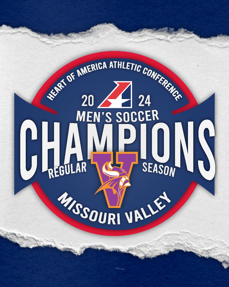TheHeartConf's tweet photo. M⚽️, Congratulations to No. 5 nationally ranked
@MVCAthletics on capturing the 2024 Heart men's soccer regular season championship outright!   

It's the Vikings third-straight Heart regular season championship!  

Missouri Valley will serve as the No. 1 seed in the Heart Conference Tournament!