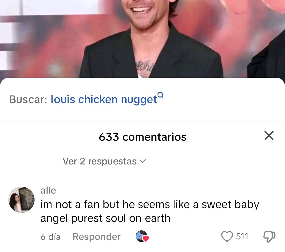 estoy hace media hora llorando por este comentario, literalmente louis es: