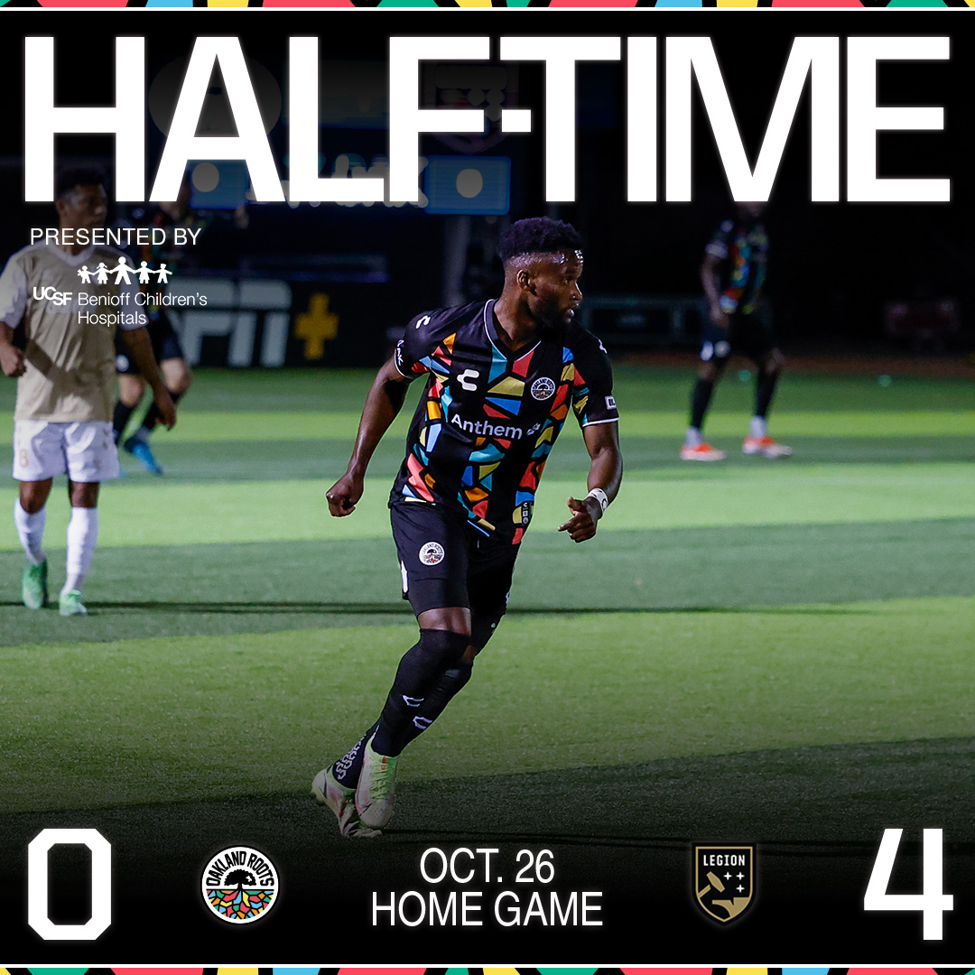 oaklandrootssc's tweet photo. Half-time.

#OAKvBHM | #KnowYourRoots https://t.co/cwM9QmZSjD