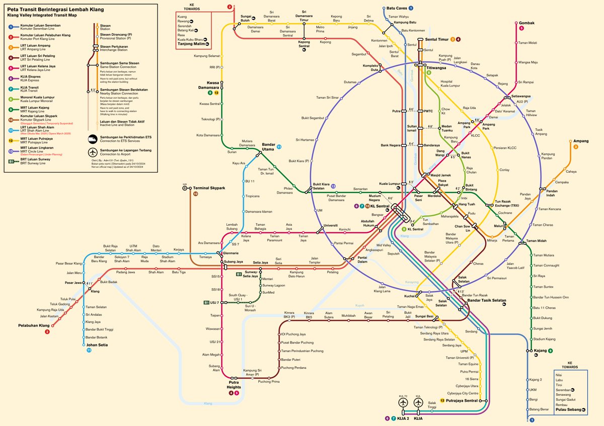 adm_131's tweet image. Redesigned the Klang Valley Transit Map! Again!

RTs Appreciated