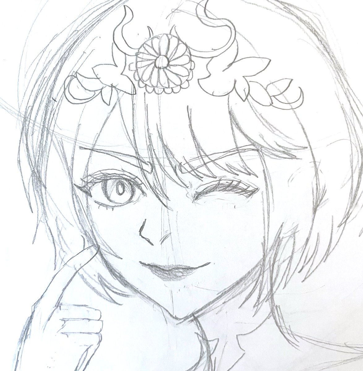 rika_327's tweet image. ⚠️ラフ
初描きの尚香ちゃん