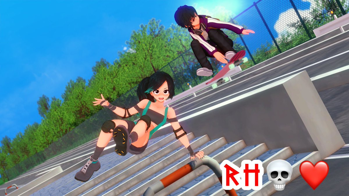 The twins each got their own form of travel if Carlos isn’t driving a car you’d find him skating around with his skateboard, Lori she likes to rollerblade or just go for a run to improve her athletic performance. Watch as they compete. #コイカツ #Koikatu #OC #SFW #Koikatsuparty