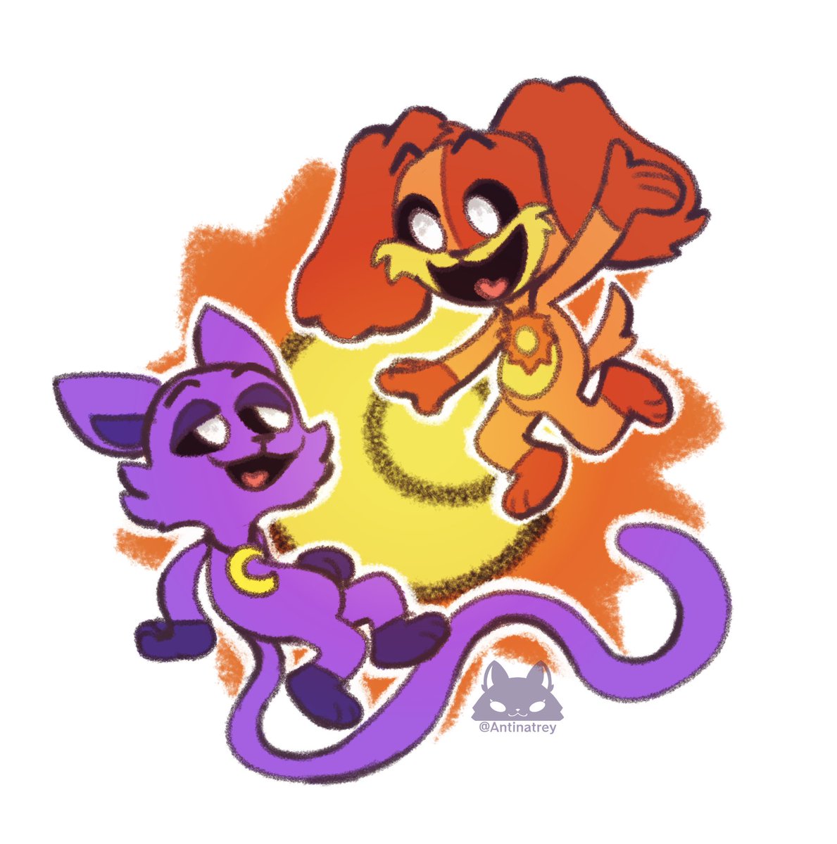 Natisdeleche's tweet photo. 🐱🐶~
.
#smilingcritter #fanart #poppyplaytime #catnap #dogday #furryart #furry https://t.co/AvYIRgZ9nt