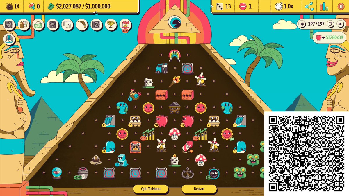 Ballionaire is crazy fun. This board layout almost broke the game with all those dams and the waterfall upgrade.