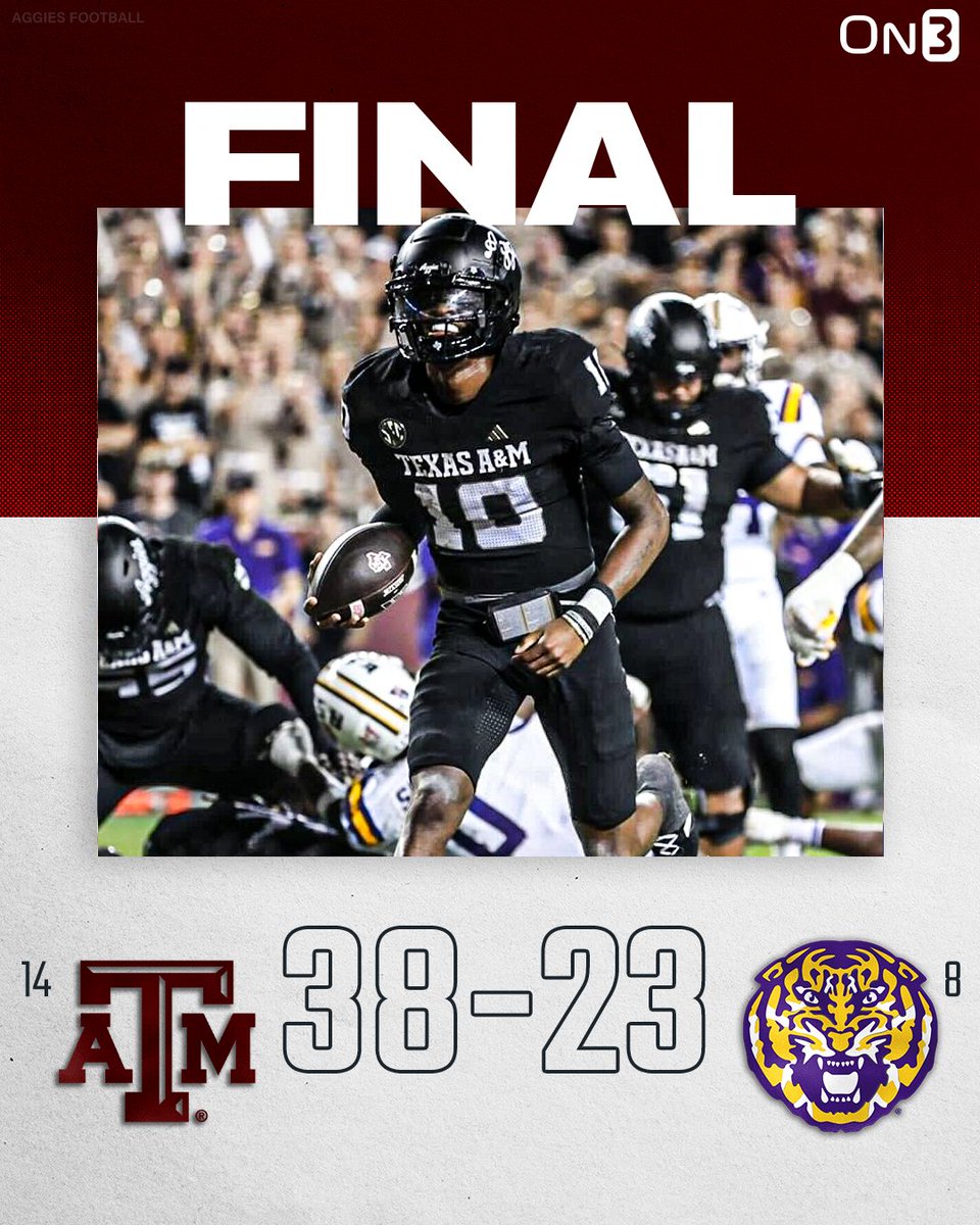 Texas A&amp;M storms back to beat LSU in College Station👍