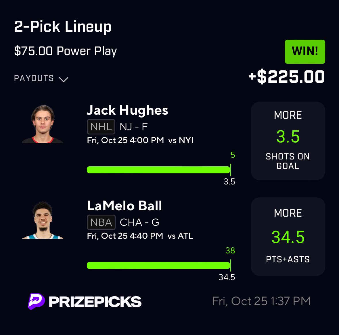 CASH. MONEY. 💰

Let me see 10 likes for another free play! 

#prizepicks | #dfs