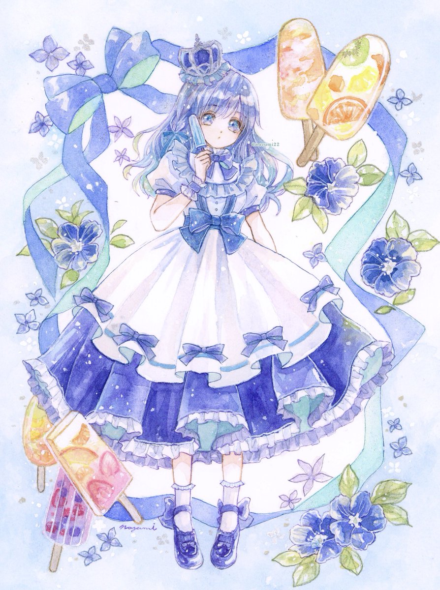 日常原画収穫祭最終日も参加させていただきます〜!透明水彩で