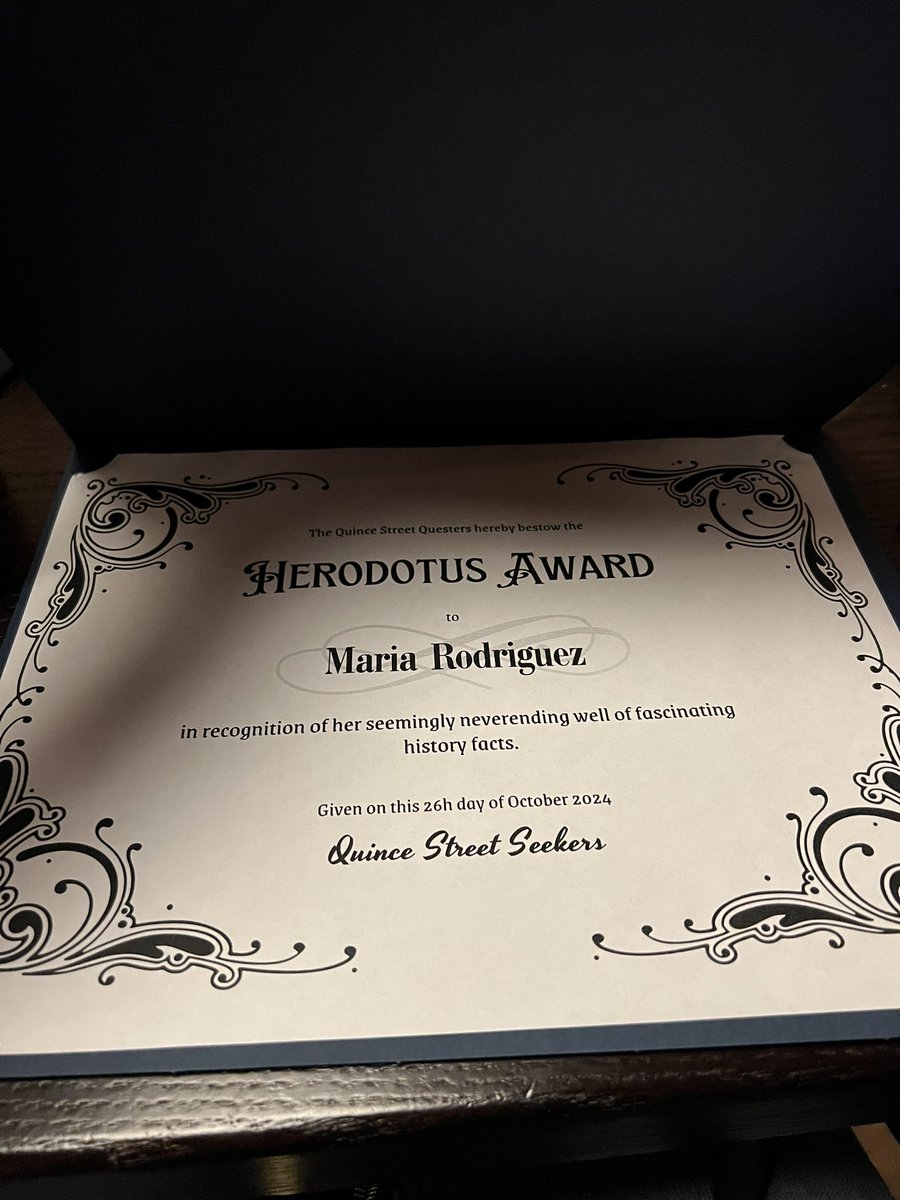 HistoryOnTap_'s tweet photo. I am proud to have won this award during my history club’s end of year dinner 😂 https://t.co/MDNgI7qK5W