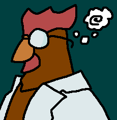 ChickenMakerNet's tweet photo. The chicken kept being called a dork, simply because he was a loser scientist wearing glasses. The insults led to more and more conniving, but despite the dork's dream of being a mad scientist he could never actually come up with a proper evil scheme.

https://t.co/CZsSfnuSWr https://t.co/7AKTlOQSod