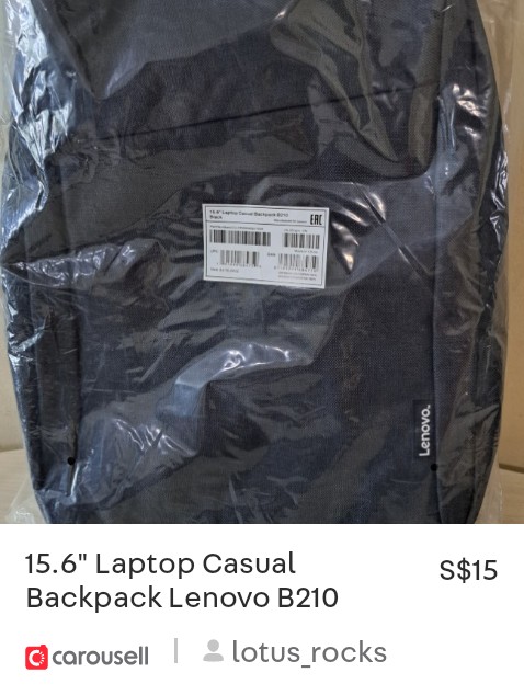 cweemeng's tweet photo. Check out '15.6" Laptop Casual Backpack Lenovo B210', available at S$15 on #Carousell: https://t.co/uOGxvbqXWu https://t.co/xw2LqKvWt2