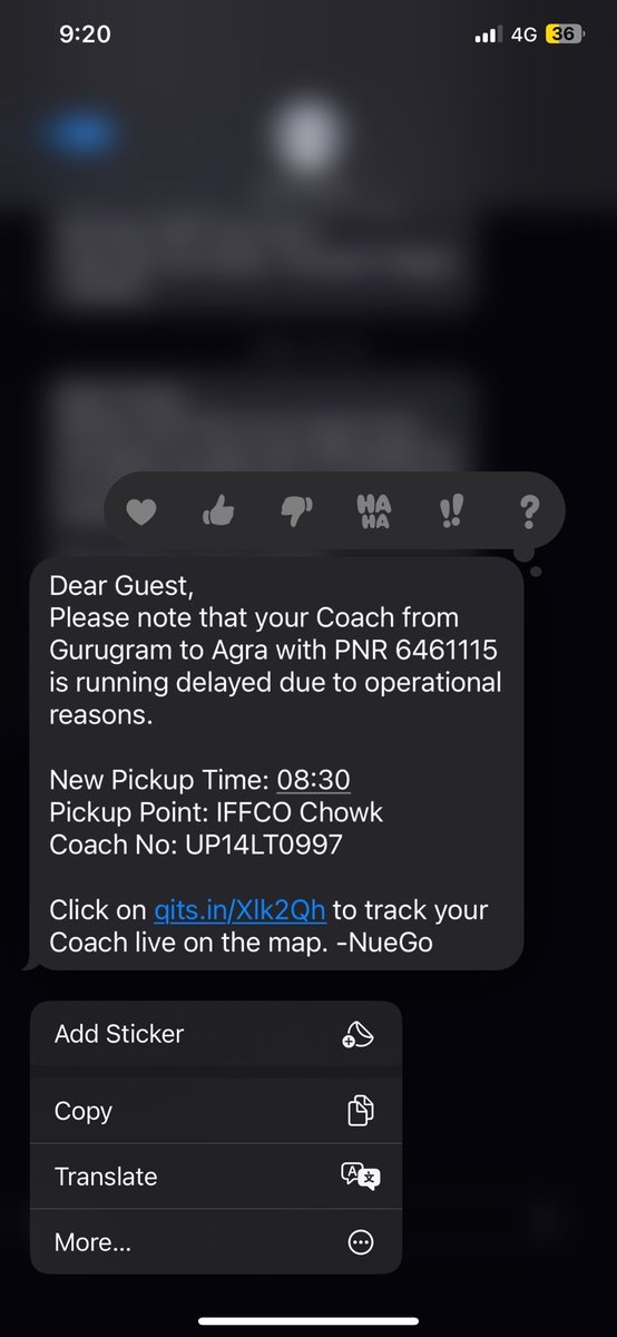 lavish5800's tweet photo. @devendrachawla @nuegoindia 
I have been waiting for your Bus (GURUGRAM to AGRA 8 :00AM) since 7:30 AM, first I am told bus will come by 8:30, then 9 AM, now I am told bus will come by 10 AM which is also not guaranteed. When will my bus actually arrive? PNR 6461115 https://t.co/xgaCBmopR6