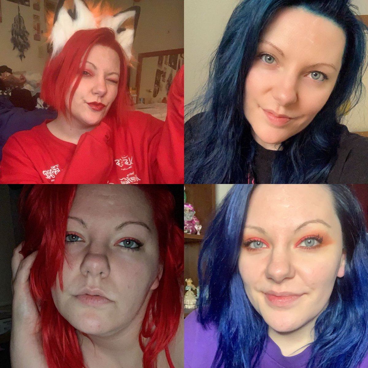 mamafox321's tweet photo. Which should I do, red or navy blue? I know 3 people who want red and 1 wants blue but I wanna see who likes which color.
Comment ❤️ for red or 💙 for the blue
Let's go! 😁 https://t.co/ZDTNpGBwwi