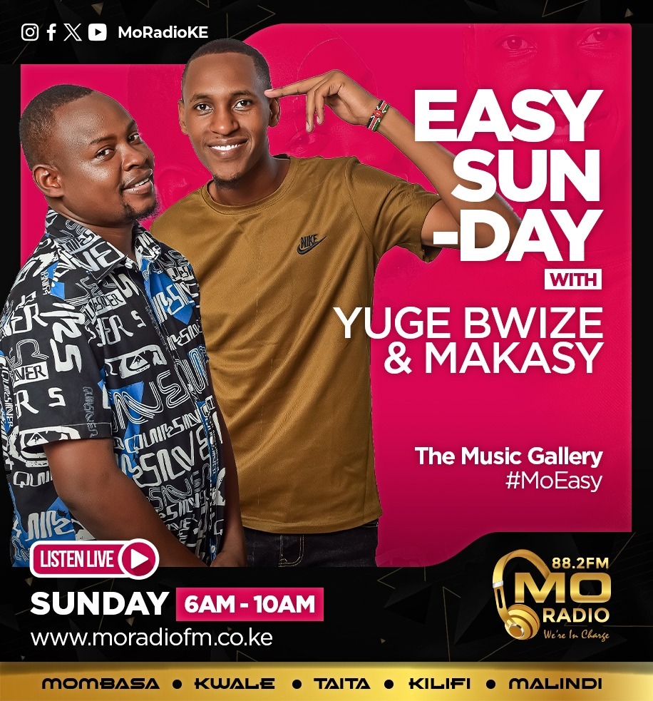 MoRadioKE's tweet photo. Muda wa michano kwenye #MoEasy ๐ช Let's take it easy.
Unaskiliza Kikao Cha Dharura ukiwa wapi?
Sms line 23440
#MoEasy #YugeNaMakasy #moradioke #WeAreIncharge https://t.co/xalg3YXe9N