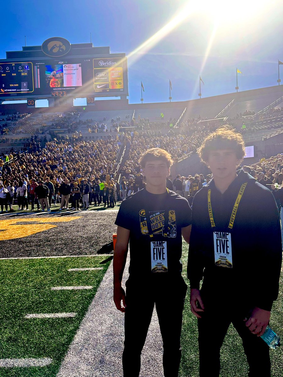 Chase_Marko23's tweet photo. Had a great time at Iowa game today! Thank you @HawkeyeFootball for the great gameday experience! Go Hawks! @TylerBarnesIOWA @CoachFerentz @CoachSWallace @Coach_Niemann @spike1385 @CoachMJudd_ @babybluee32 @LWWestWarriorFB @zachhermanson2 https://t.co/Mbn8U2j9IT