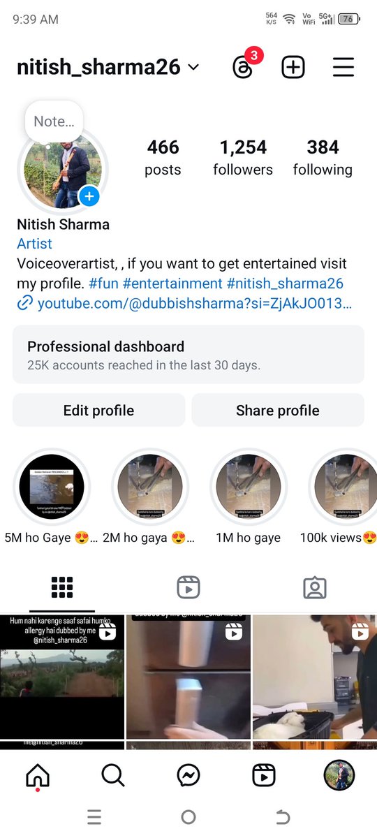 MimickishArtist's tweet photo. I have an Instagram account name nitish_sharma26 where I post videos daily, but my followers are kept declining, I'm doing everything posting videos daily, sharing on stories .Why this is happening. Kindly check this
@Instagram @InstagramComms https://t.co/xsdNXJsUPI