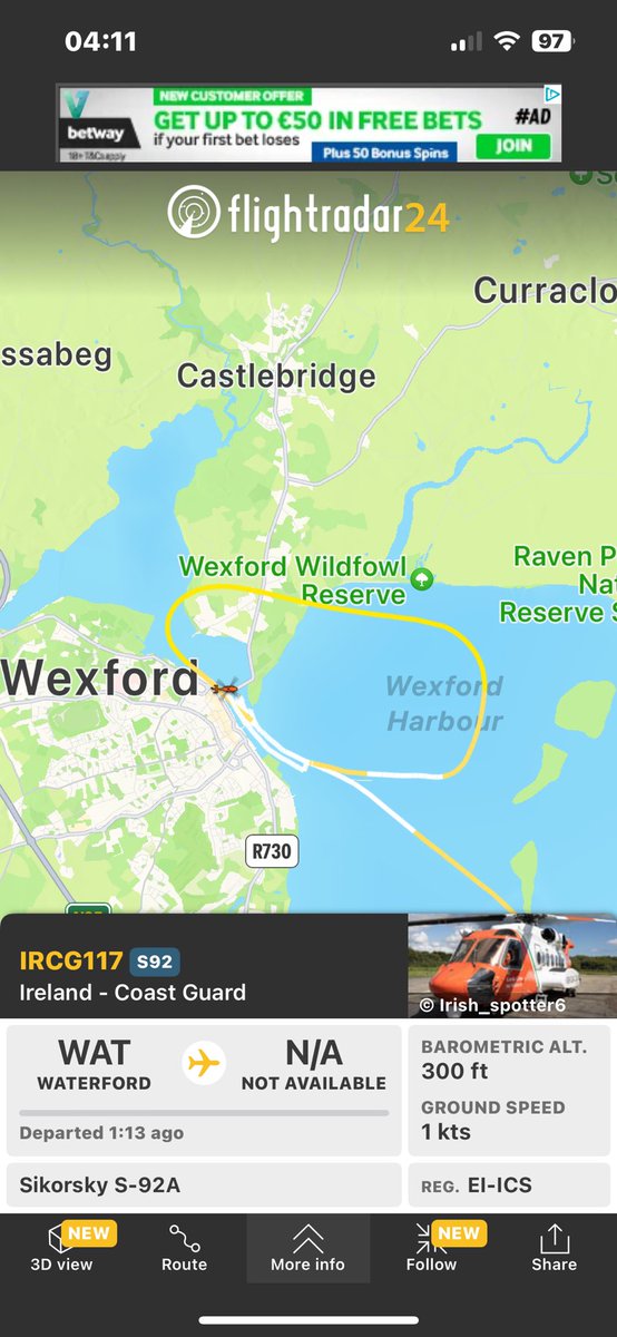 Rescue117 is hovering over the town someone in trouble by the sounds of it <a href="/byrne_padraig/">Pádraig Byrne</a>