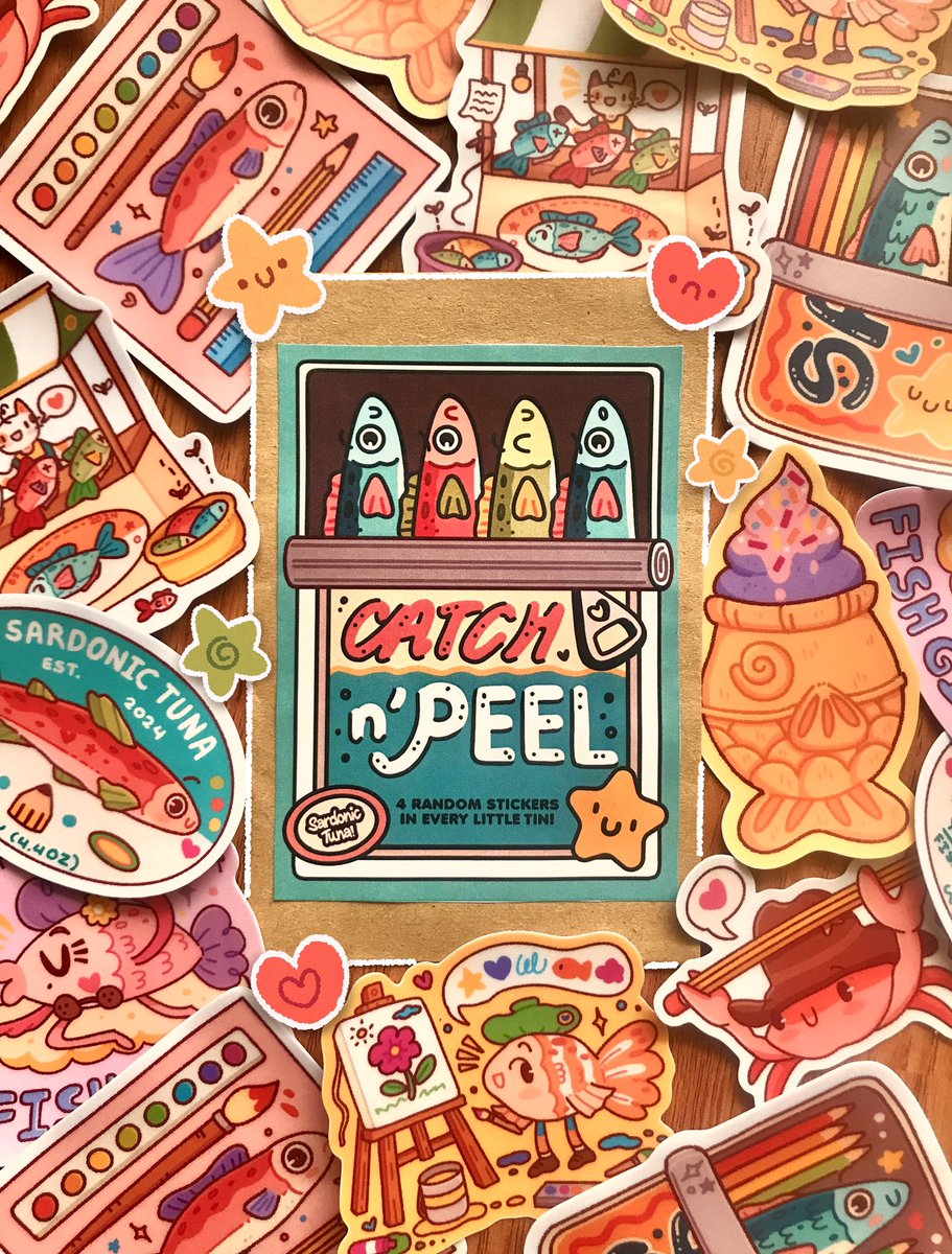 🐠🐟🐡 catch &amp; peel (sticker mystery bags)