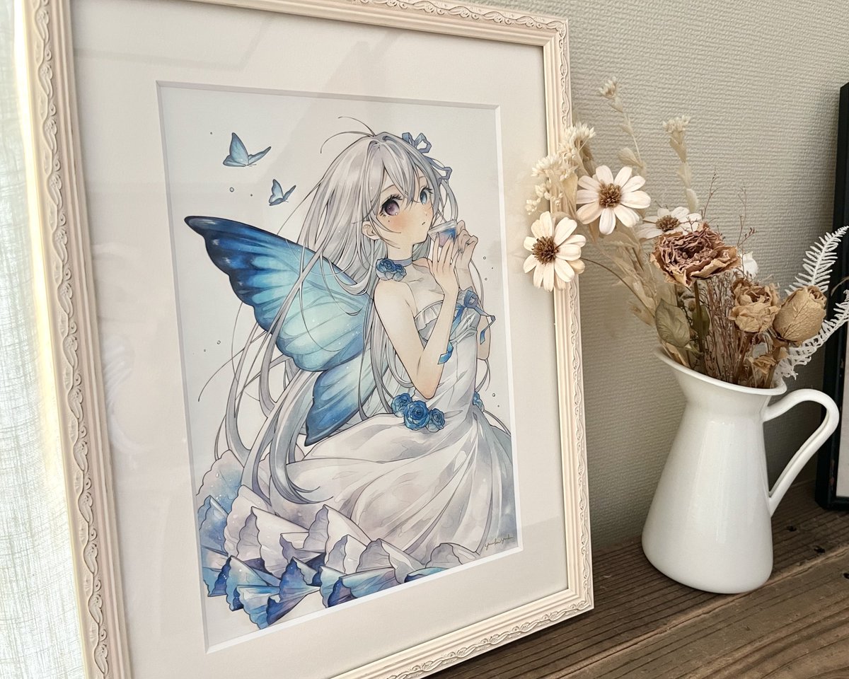 「販売予定の額装作品 ③」|優樹ユキ ❅ 池袋ロフト展示中のイラスト