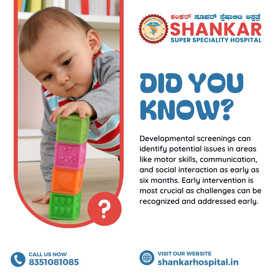 shnkrhospital's tweet image. Developmental screening is crucial for ensuring your baby's healthy growth and detection of any concerns. Contact us now!

Phone - 8351081085
Website - shankarhospital.in 
.
.
#DevelopmentalScreening #ChildDevelopment #PediatricCare #ShankarMultispecialityHospital