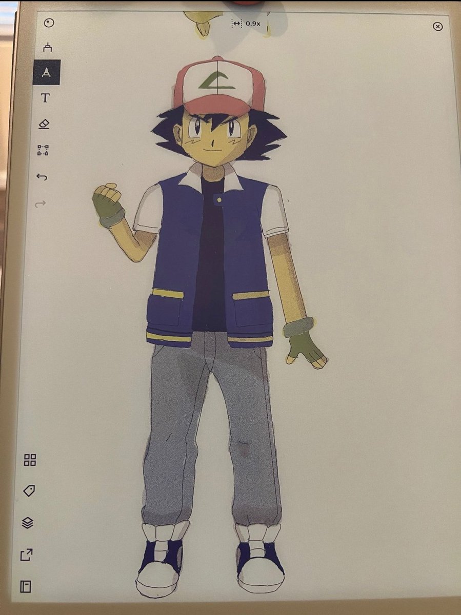SatoHaru4Ever's tweet photo. E-Sketched #AshKetchum and #Pikachu @Pokemon using the all-new #RemarkablePaperPro ! @remarkablepaper #pokemon @sarahnatochenny @TheVeronicaT https://t.co/j4Adx9fvnl
