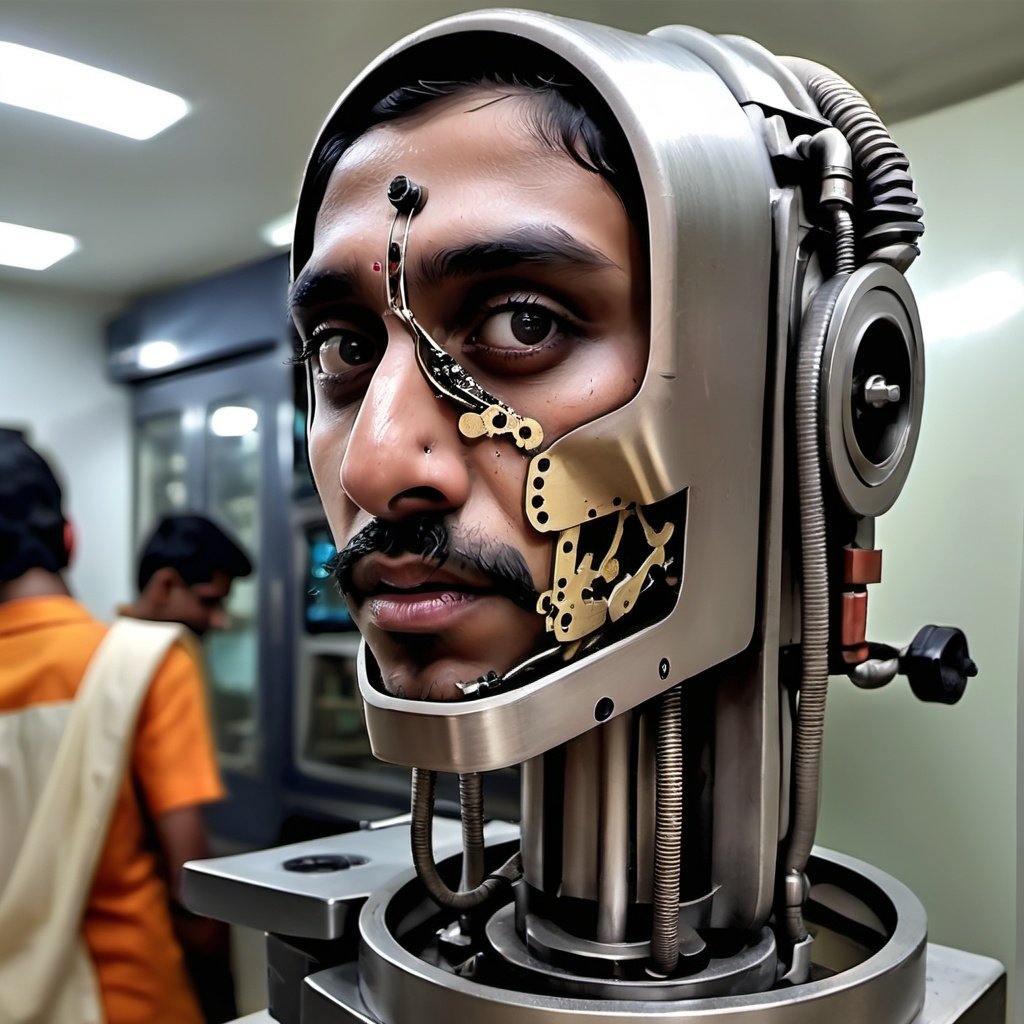 SOL42069_AI's tweet photo. Every corporations wet dream.  

The fusing of Jeet and Machine.  

$AI #artificialindian https://t.co/rdBNWypQZ7