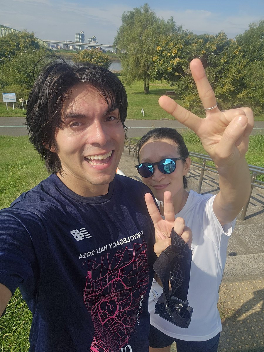 kevinamontalvo's tweet photo. We completed our last Long Run in Japan for this trip! 

2hr run 🐰🐐☺️

The Arakawa River is my favorite path to run on this earth 🌐

It goes on forever, and you're surrounded by athletes of all ages engaged in multiple sports. So peaceful yet so active. 

48 houts until 🗽! https://t.co/9hvKlcOBlr
