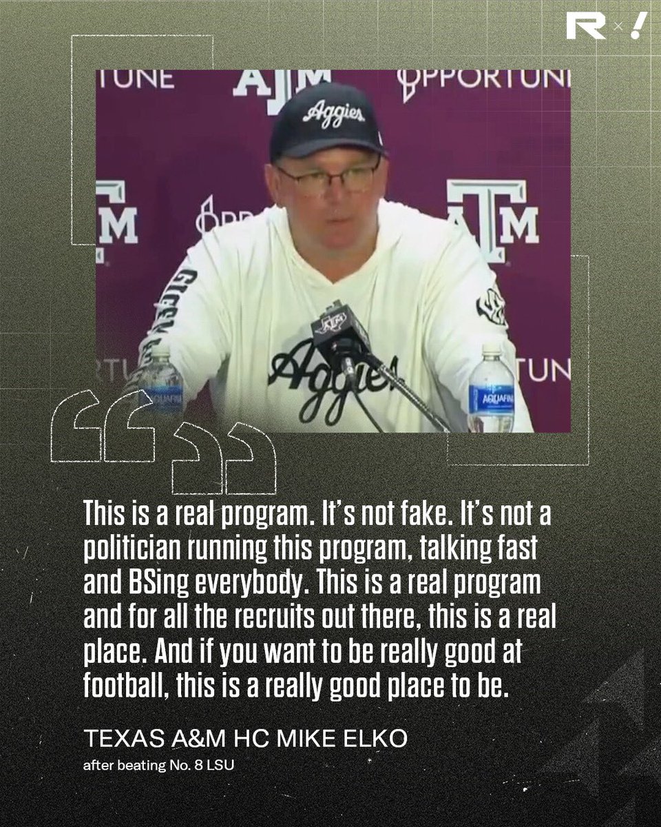 RivalsHS's tweet image. Mike Elko really is a DAWG 😤 

(via @AggieFootball)