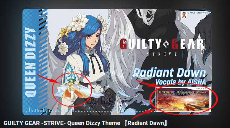 KyKiosk's tweet photo. Erm I couldn't help but #notice this clear reference to peak fiction when listening to Dizzy's new theme in Guilty Gear Strive https://t.co/jEgkHVh70H