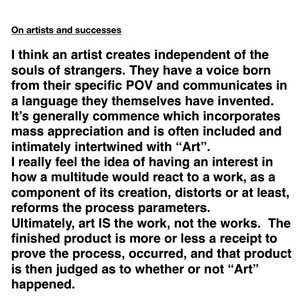 blucu's tweet photo. On artists and successes: https://t.co/NWzVtZ0XXT