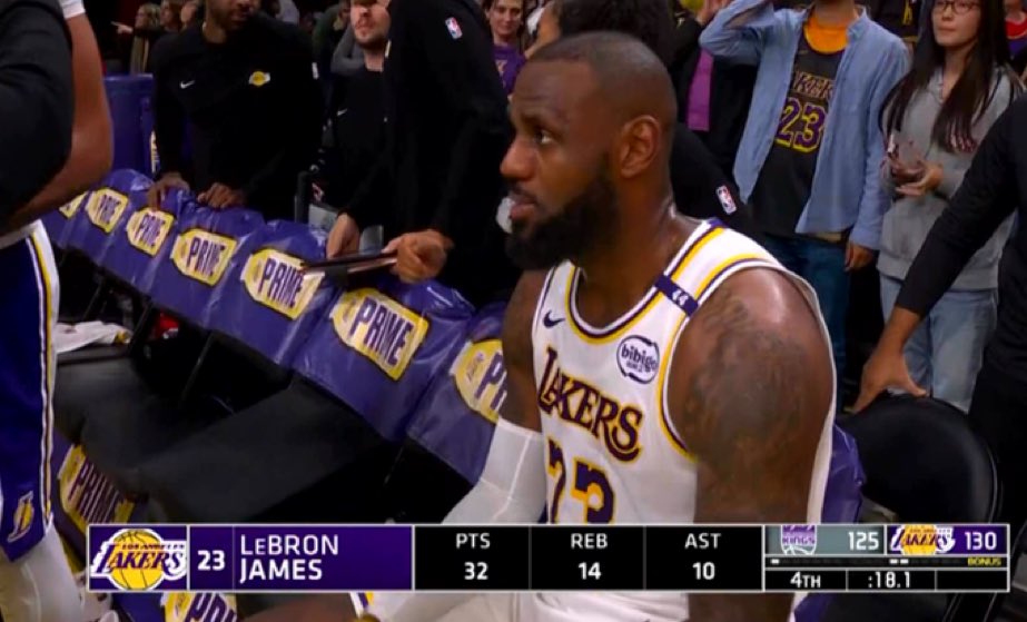 LakersLead's tweet photo. “Dad, how good was year 22 LeBron?” https://t.co/jiC64L6NVH