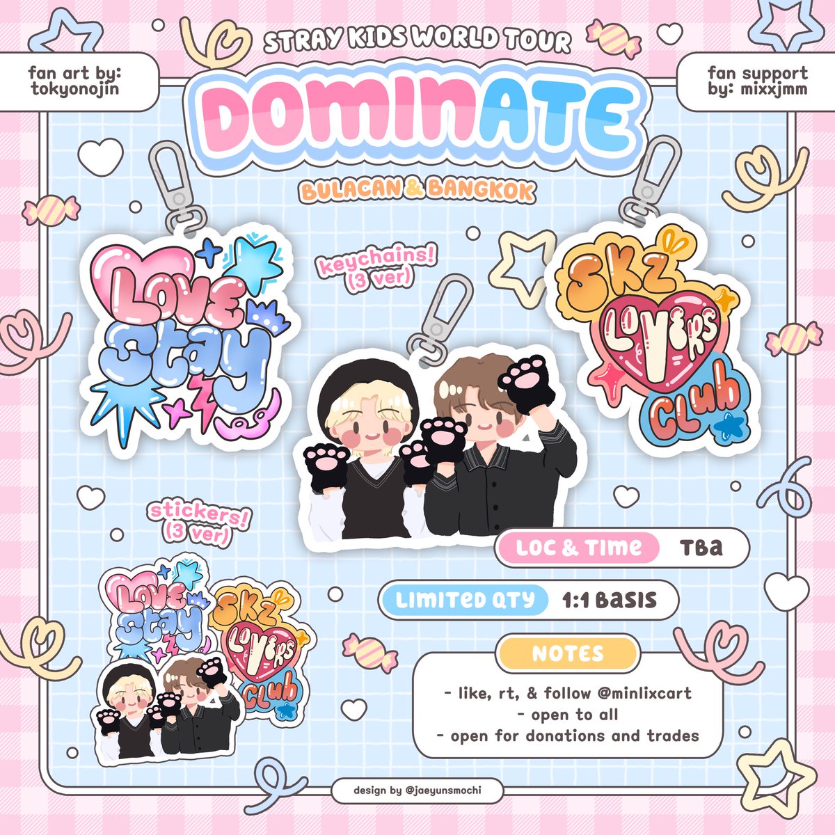 ·˚ ༘ ┊Stray Kids’ MINLIX fan support for #dominATE_BULACAN and #dominATE_BANGKOK ˊˎ -

- ̗̀♡ hello! i’ll be handing out minlix and stray kids keychains and stickers on Nov 23 &amp; Dec 13

- follow, like &amp; rt
-open for limited trades
-open for donations

#SKZinPH #SKZinBKK