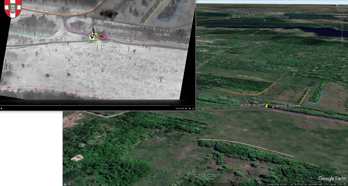 klinger66's tweet photo. @bayraktar_1love S of Horlivka
2 S27 drone bombed.
🟡48.2739, 38.02695
🔴48.27379, 38.02696
@GeoConfirmed @UAControlMap https://t.co/ubtMJKm0zJ