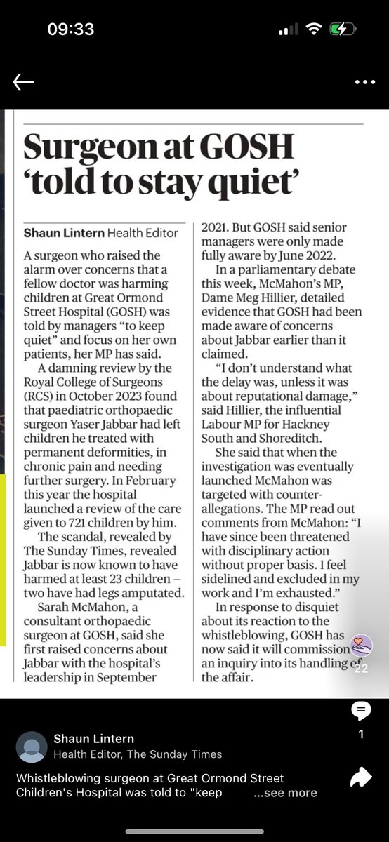 Golfing_Courses's tweet photo. @Meg_HillierMP Please see this LinkedIn Post.

This gentleman’s son suffered a horrific injury in Great Ormond Street Hospital and is being covered-up. https://t.co/bpqro8TyRU