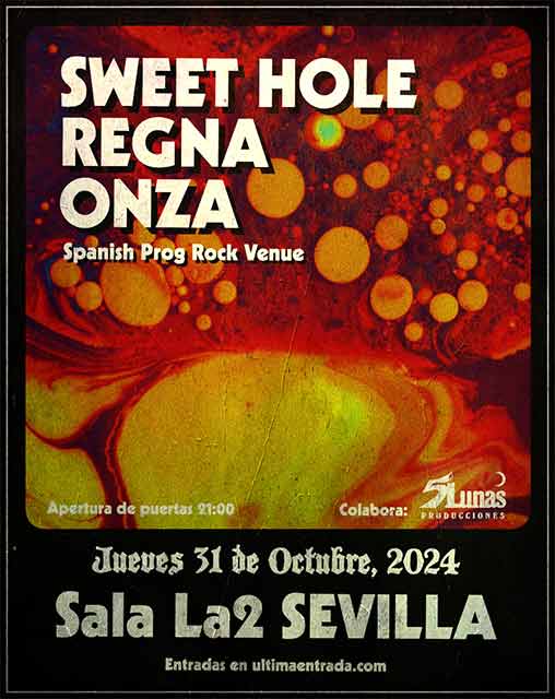 Concierto: Sweet Hole + Regna + Onza en la Sala La2 de #Sevilla (jueves 31 de octubre) onsevilla.com/programacion-s… <a href="/SweetHole_Rock/">Sweet Hole</a>
Entradas en: ultimaentrada.com/comprar-entrad…